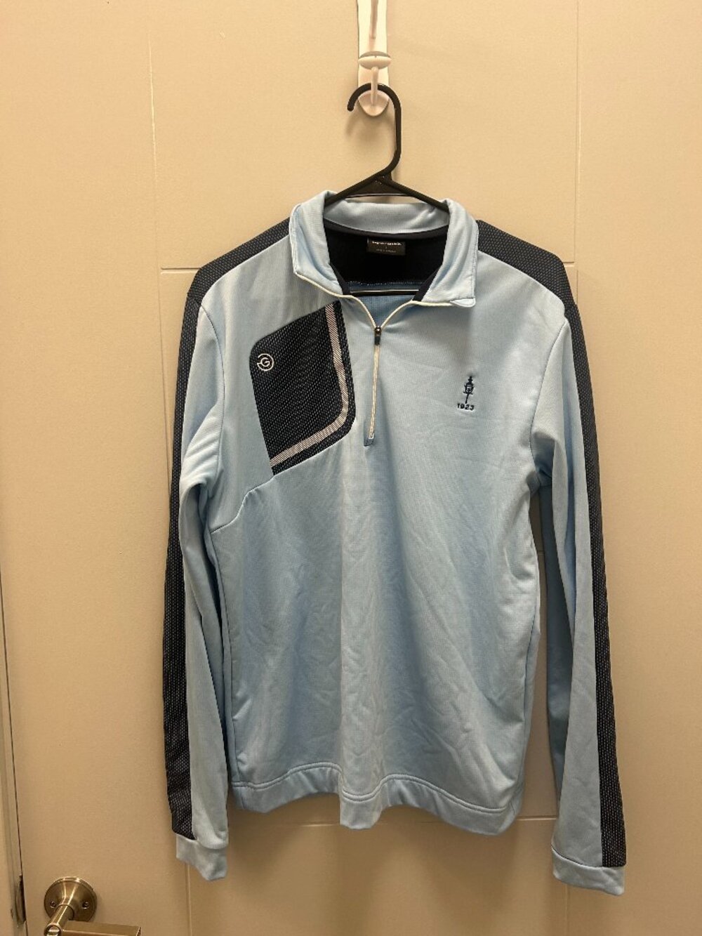 Galvin Green Daxton Mens L Blue Golf Quarter Zip 1923 Chester Valley Athletic